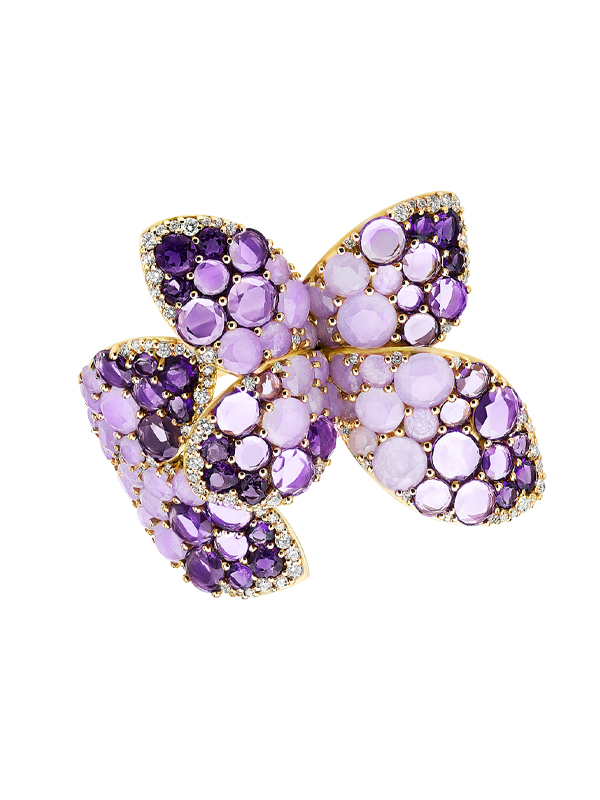 Кольцо Cocktail Chopard Imperiale 829563-1010, белое золото, аметист ...