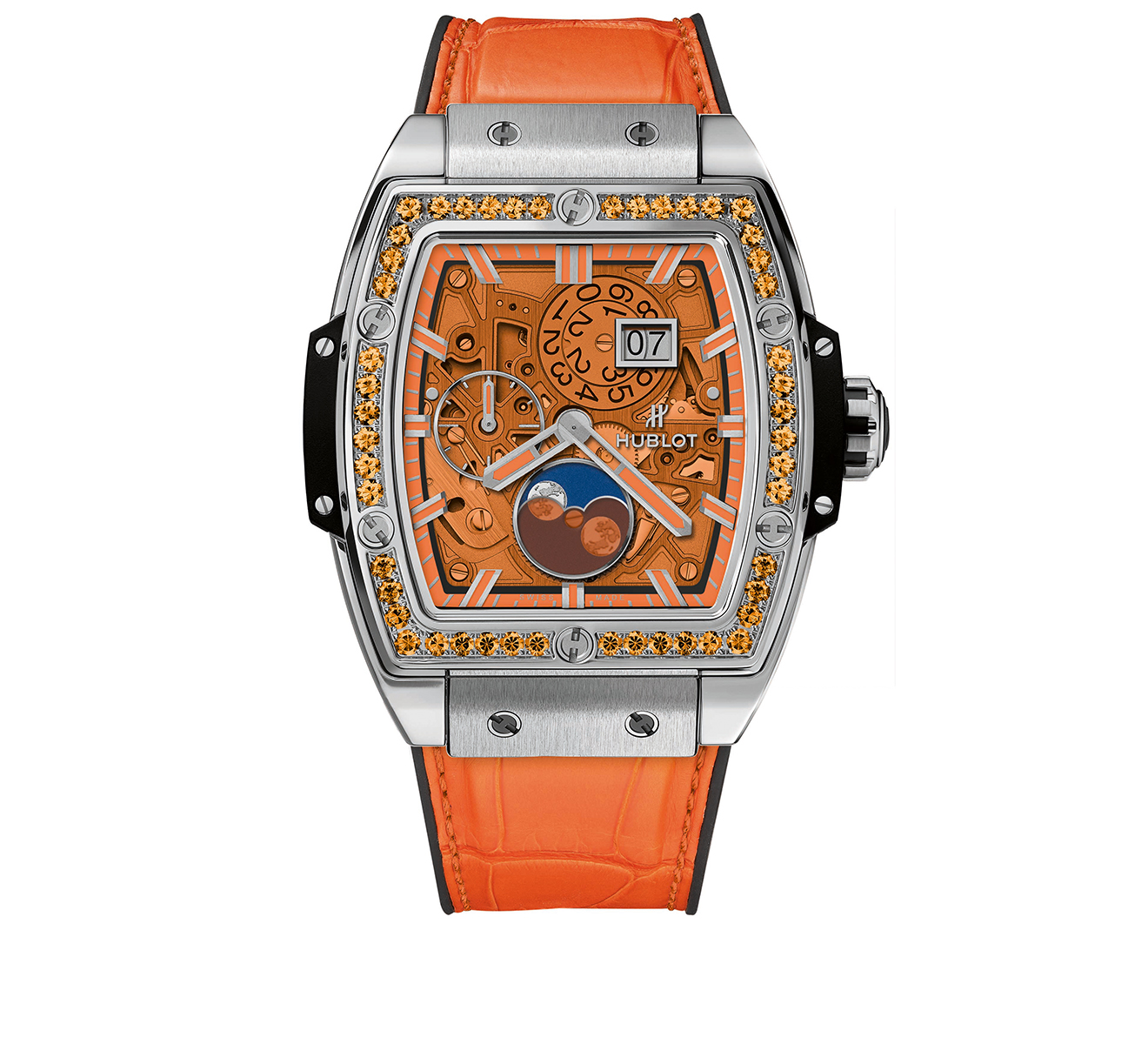 Moonphase Titanium Orange HUBLOT Spirit of Big Bang 647.NX.5371.LR.1206 42 Mercury