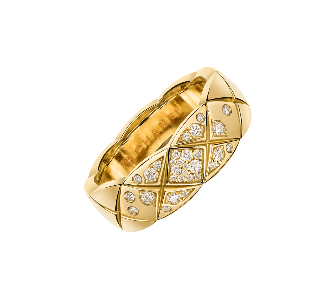 Кольцо Chanel Coco Crush J10864, жёлтое золото, бриллианты | Mercury