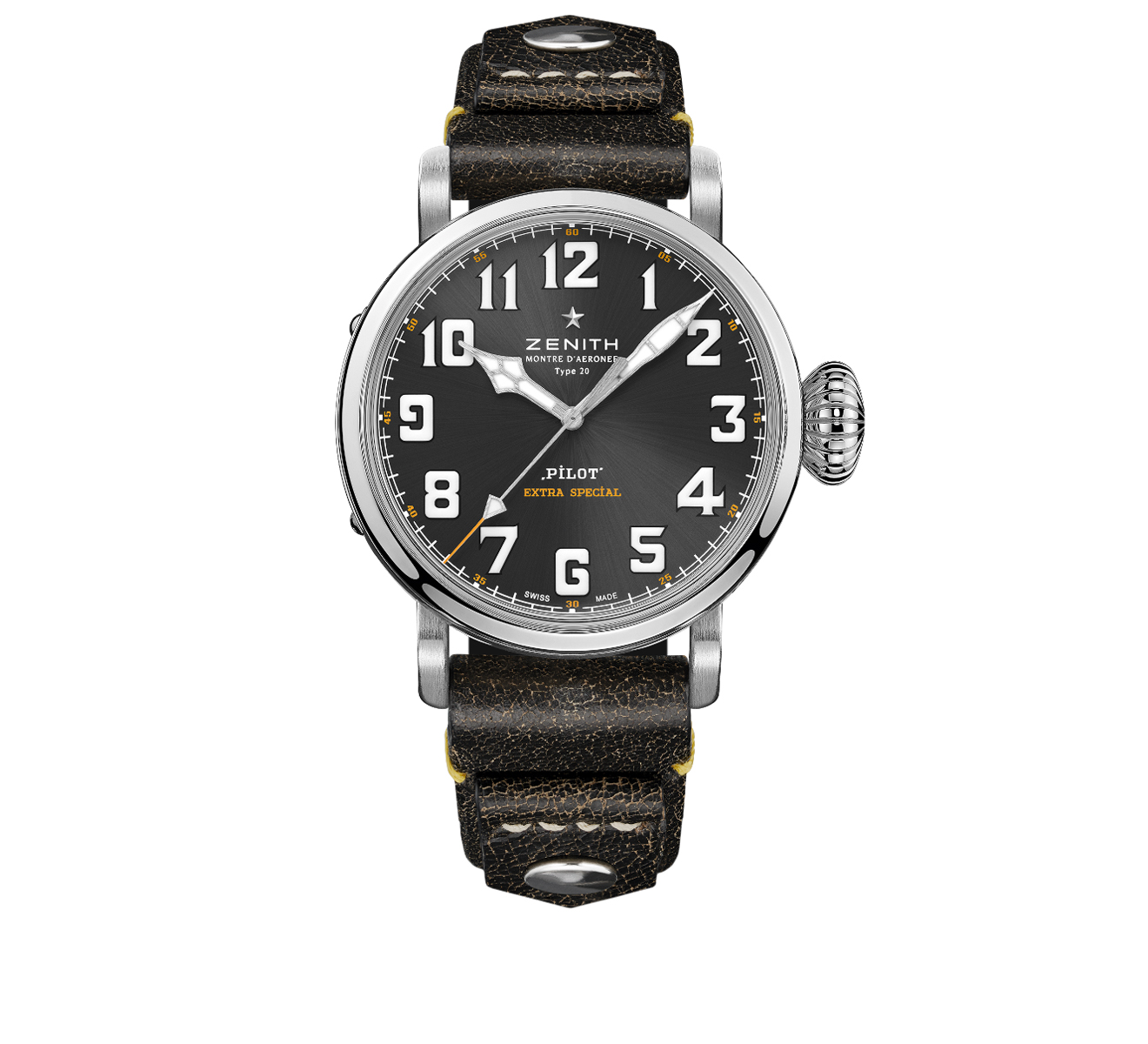 Часы Type 20 Rescue ZENITH Pilot 03.2434.679/20.I010, 45 мм, сталь