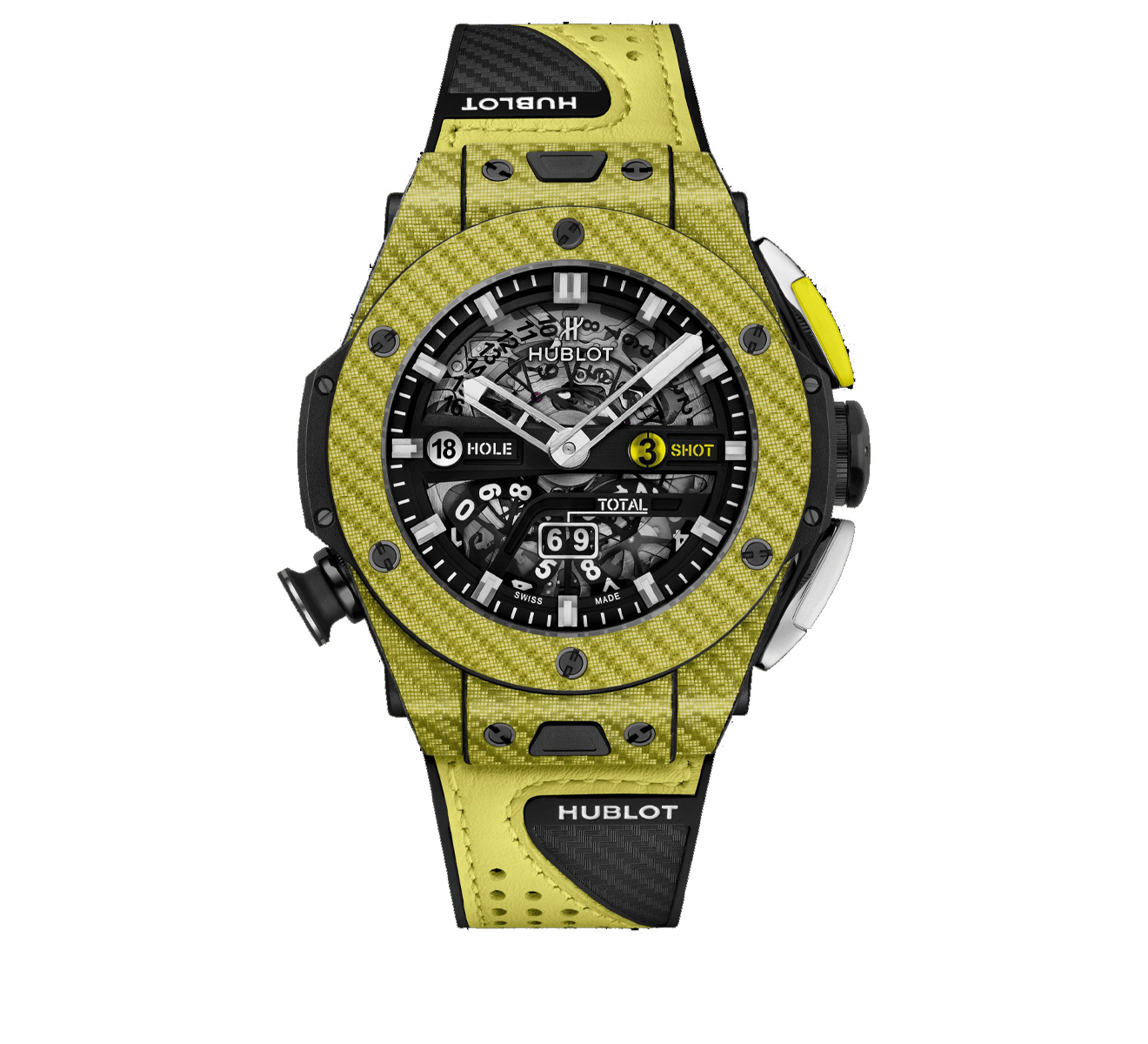 Unico Golf Yellow Carbon HUBLOT Big Bang 416.YY.1120.VR 45 Texalium Mercury