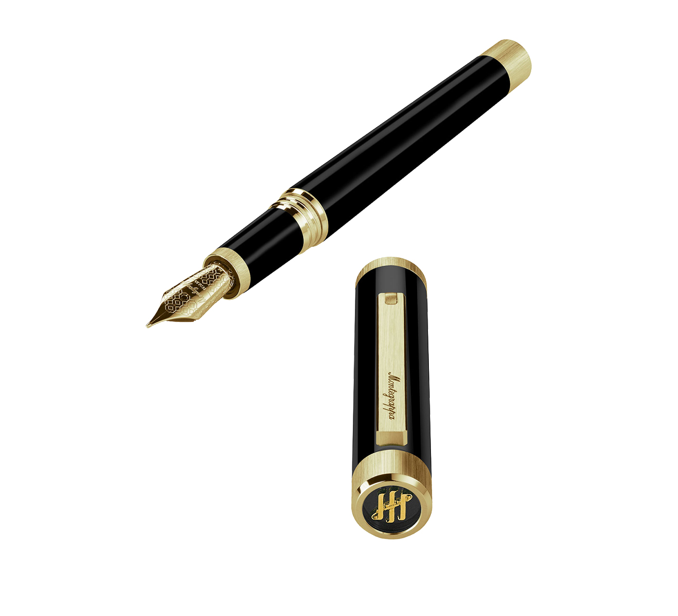 Перьевая ручка Montegrappa Zero ISZEI2IY, сталь, отделка позолотой ...