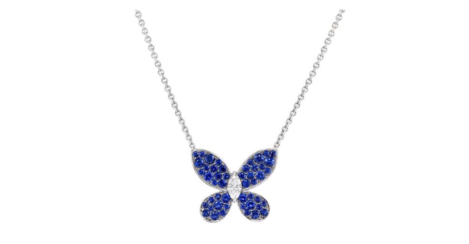 Graff Rgp 008 Кулон GRAFF Butterfly RGP 284, белое золото, сапфиры, бриллиант | Mercury
