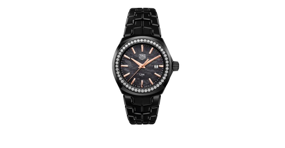 Часы TAG Heuer Link WBC1390.BH0744, 32 мм, керамика, бриллианты | Mercury