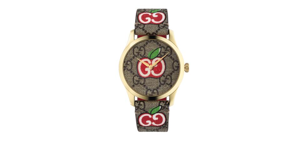 Часы GG Pomme Watch Gucci G-Timeless YA1264158, 38 мм, сталь, циферблат ...