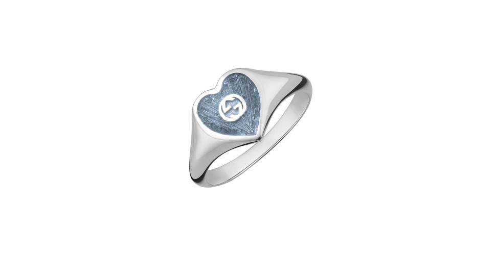 Gucci ring heart silver deals